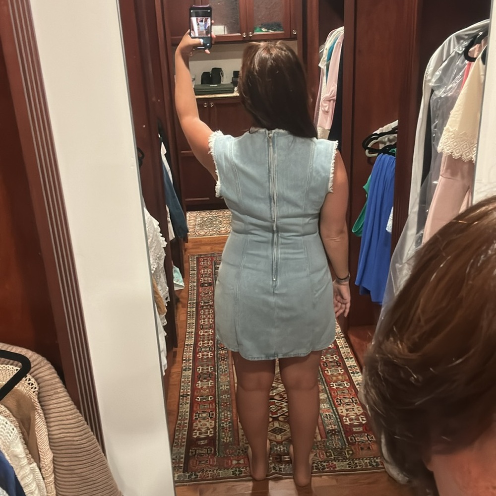 COS Light Blue Denim Mini Dress - Picture 4 of 4